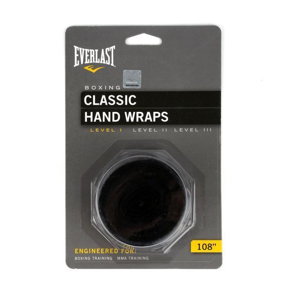 Бинти Everlast Classic Hand Wraps Чорний (4455BP) розмір 2,75 метра ECHWB фото