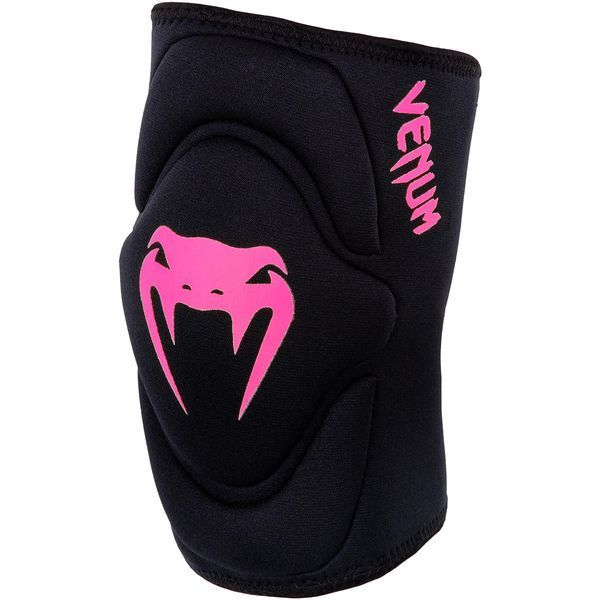 Наколінник Venum Kontact Gel Knee Pad Чорно-рожевий (0178) розмір M/L (пара) VKGKPBPML фото