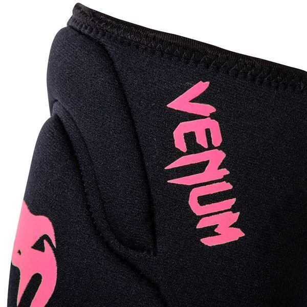Наколінник Venum Kontact Gel Knee Pad Чорно-рожевий (0178) розмір M/L (пара) VKGKPBPML фото