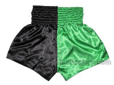 Шорти для муай-тай Han Muay Thai Shorts Чорно-зелений розмір М HMTSBG фото