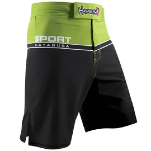 Шорти Hayabusa Sport Training Shorts Чорно-зелений розмір L HSTSBGN фото