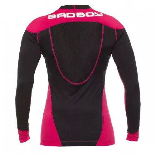 Жіноча компресійка Bad Boy Womens Long Sleeve Sphere Compression Top Чорно-рожевий розмір L BBWLSSCTBPI фото