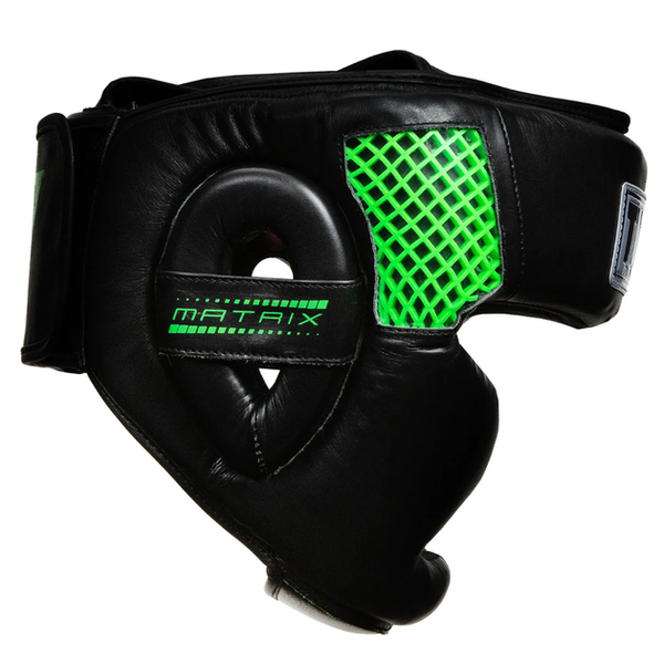Шолом тренувальний Title Boxing Matrix Full Face Headgear Чорно-зелений (MXFFHG) розмір M TBFFHBNGRM фото