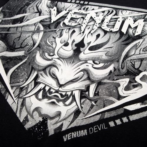 Футболка Venum Devil T-shirt Чорно-сірий розмір L VDTBGR фото