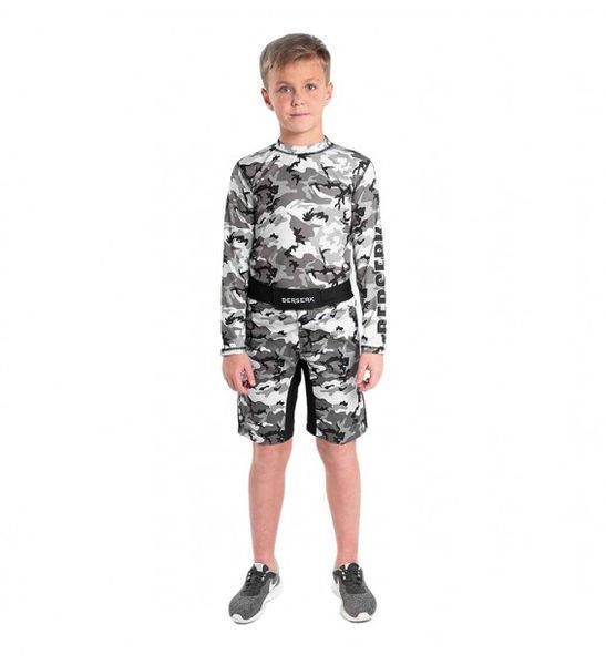 Дитячий рашгард Berserk Camo Kids Сірий (RS1721G) розмір XS BCKGR фото