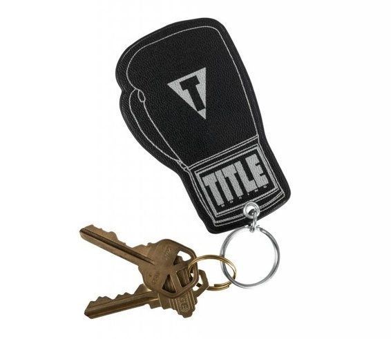 Брелок TITLE Stamped Leather Boxing Glove Keyring Сріблястий (SLBGKR) TSLBGKS фото