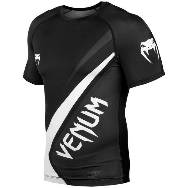 Рашгард Venum Contender 4.0 Rashguard - Short Sleeves Чорно-білий розмір S VC4RSSBWH фото