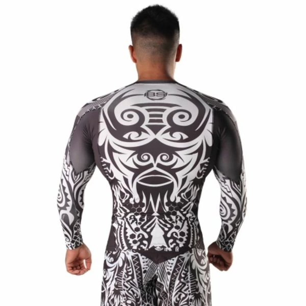 Рашгард Berserk MMA African Mask Чорно-білий розмір S BMAMBWH фото