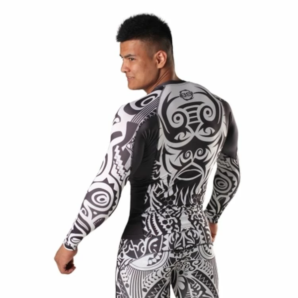 Рашгард Berserk MMA African Mask Чорно-білий розмір S BMAMBWH фото